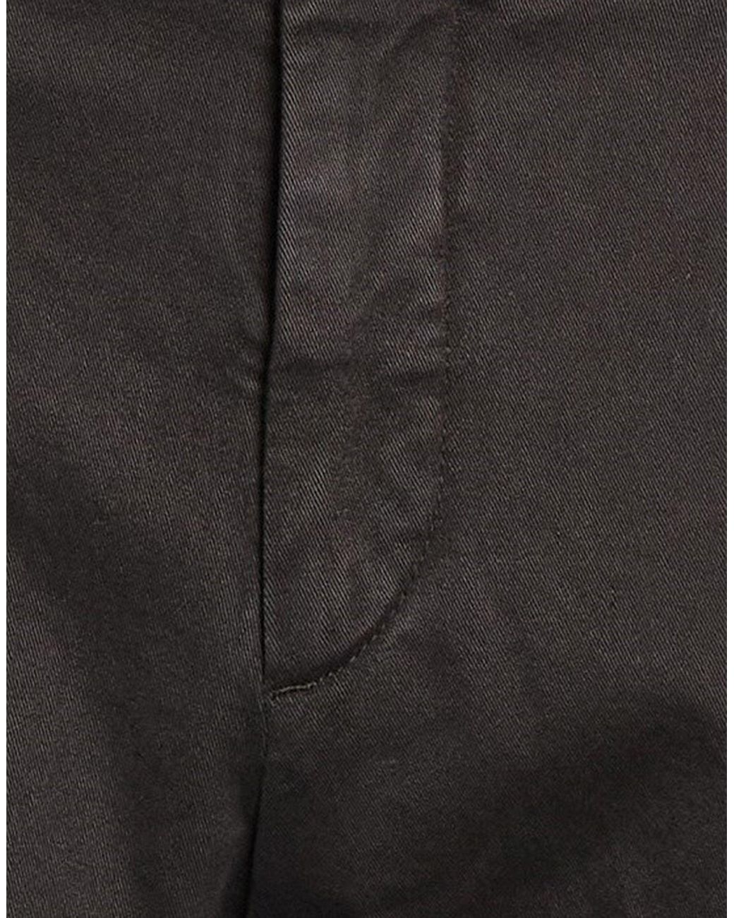 Paoloni Gray Dark Pants Cotton, Elastane for men