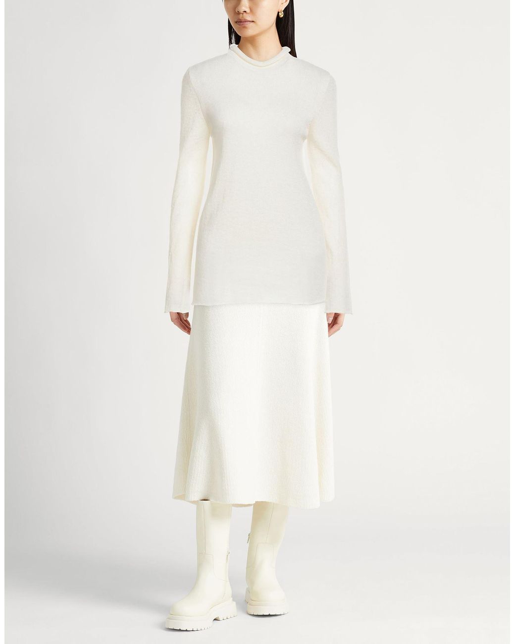 Jil Sander White Turtleneck