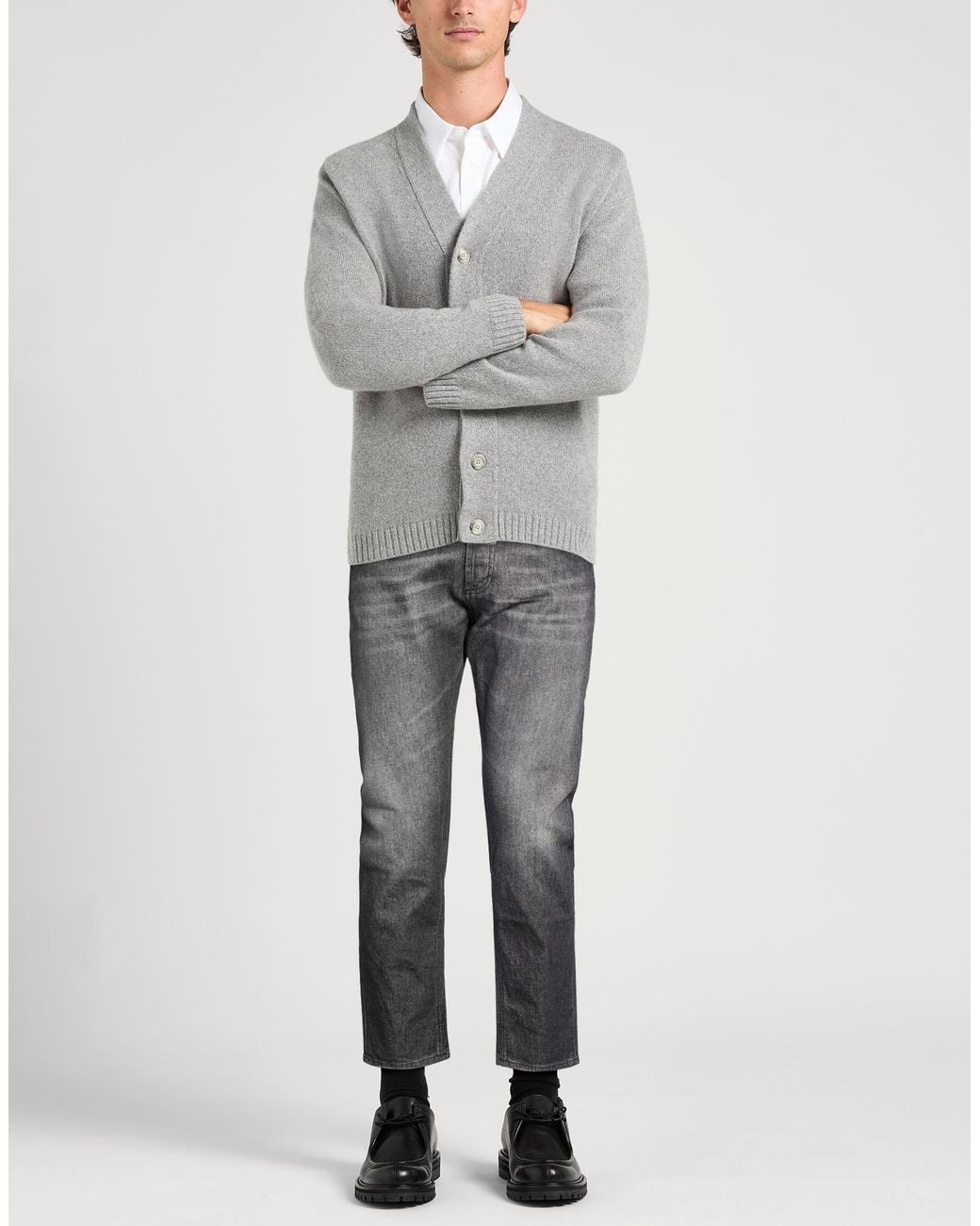 Grifoni Gray Jeans Cotton, Elastane for men