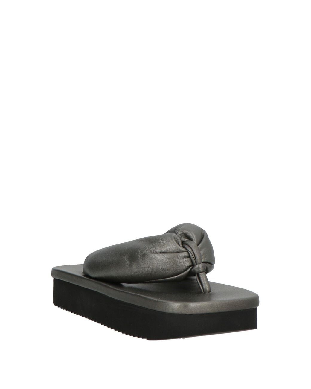Rick Owens Gray Thong Sandal Leather