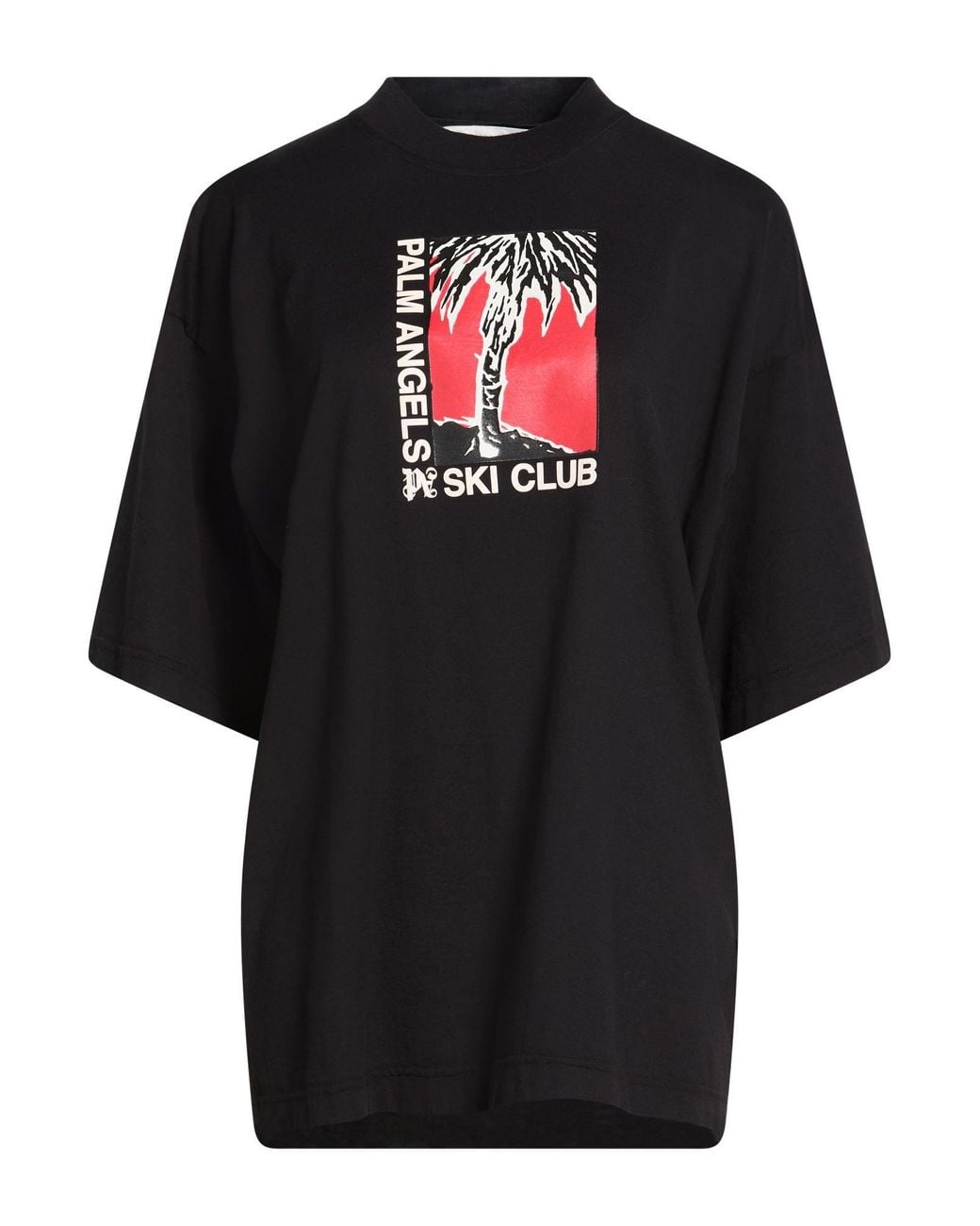 Palm Angels Black Palm Soft Fit T Shirt Ski Club