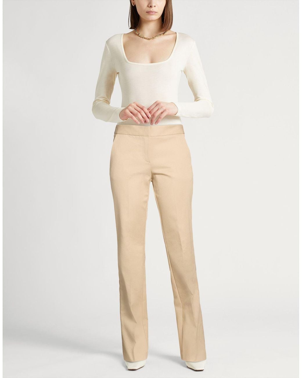 Drumohr Natural Sand Pants Cotton, Elastane