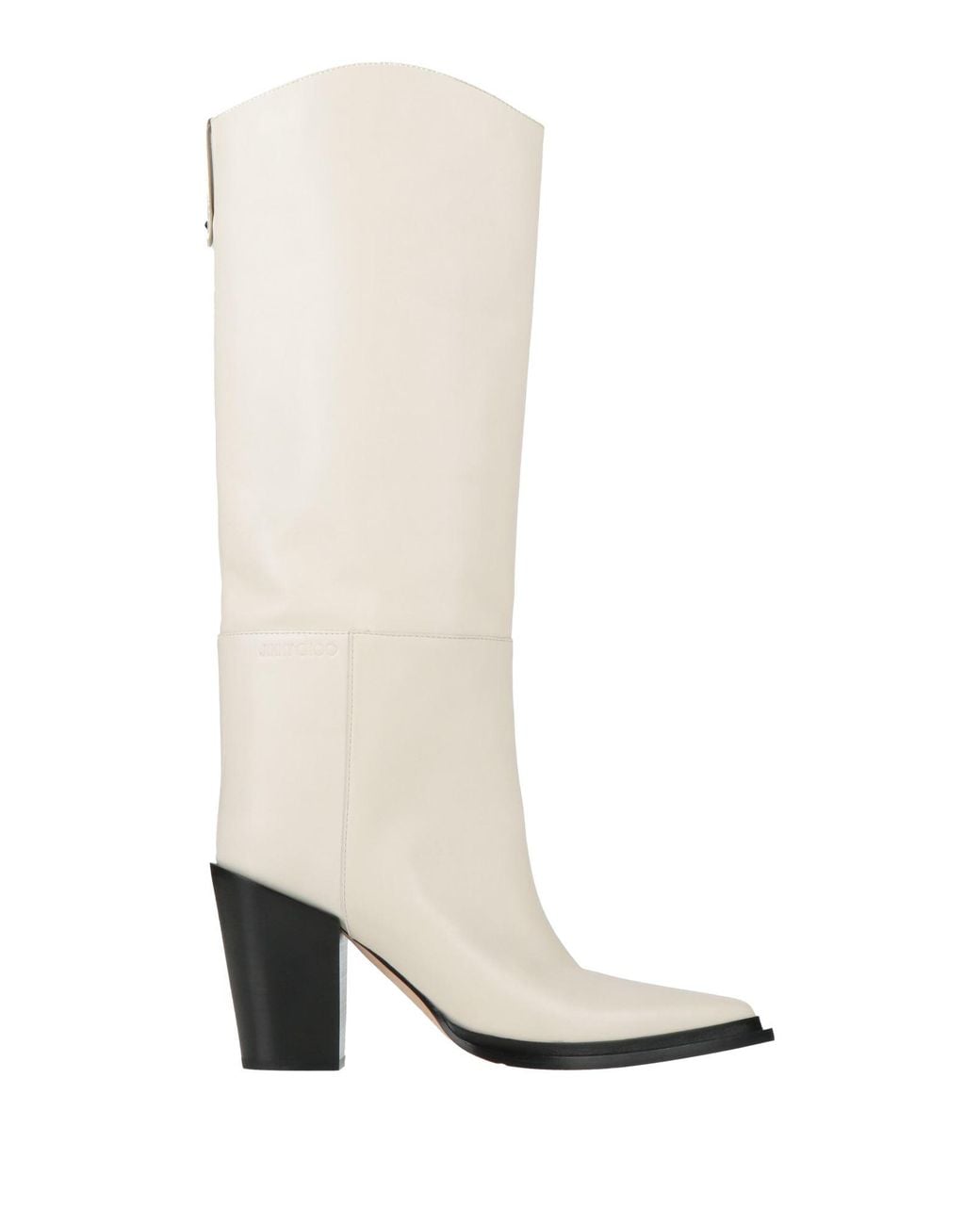 Jimmy Choo White Boot Leather