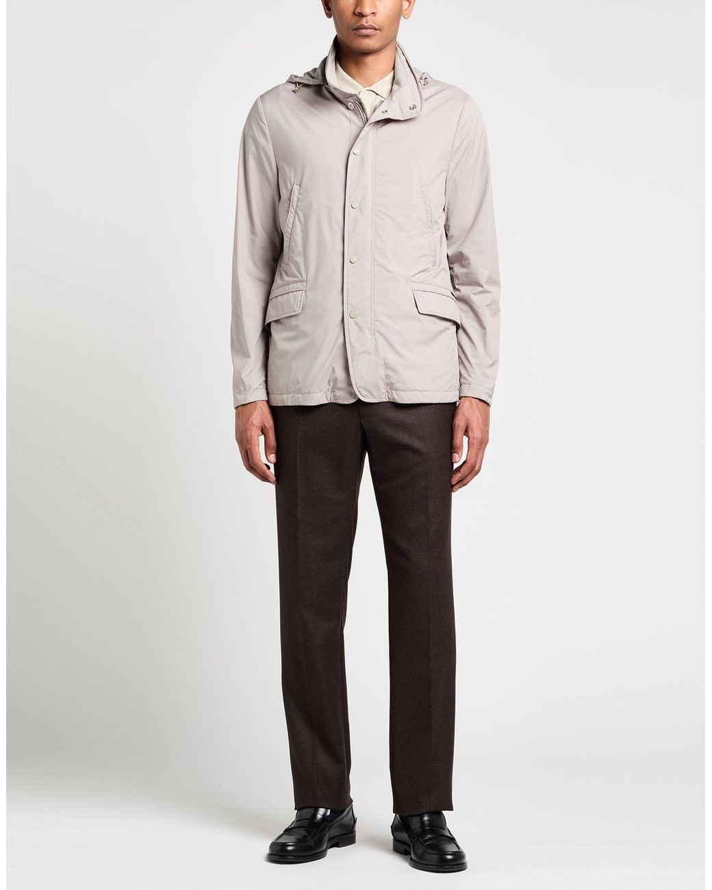 Moorer Gray Jacket Polyester for men