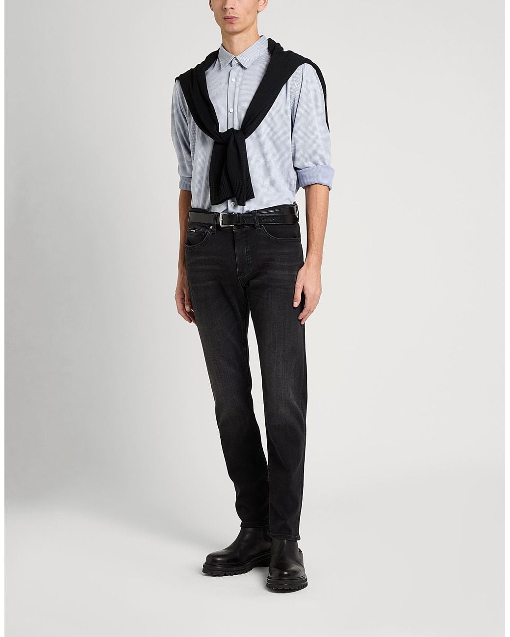 Boss Blue Shirt Polyester for men