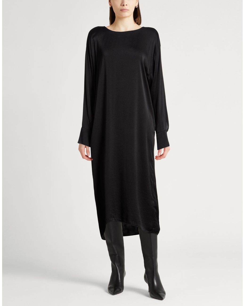 Crossley Black Midi Dress Silk, Elastane