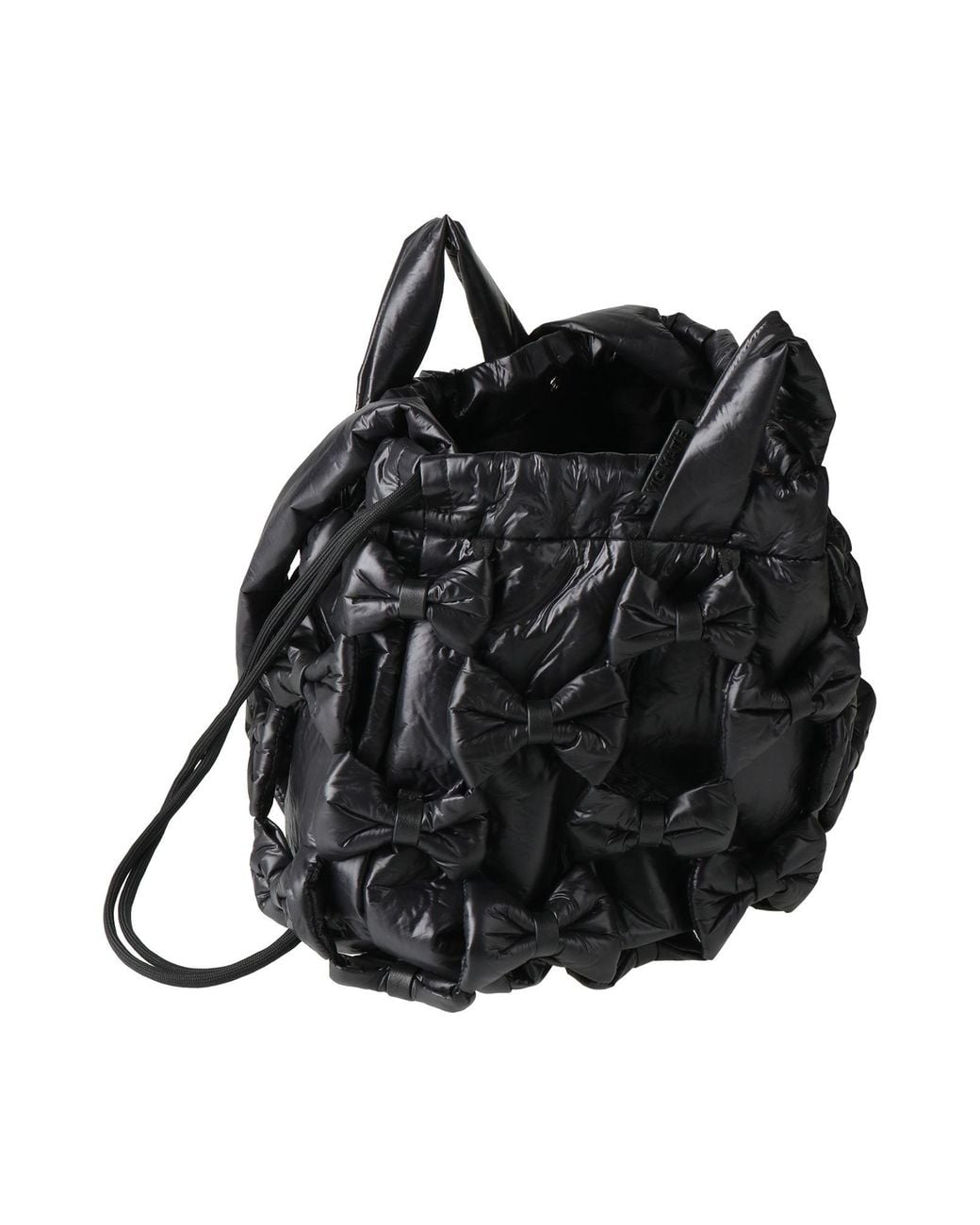 Vic Matié Black Handbag Textile Fibers