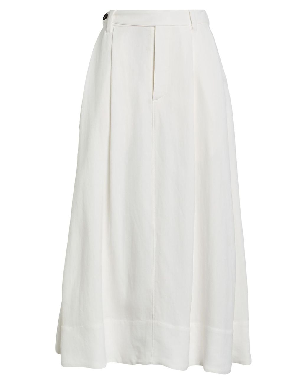 Brunello Cucinelli White Midi Skirt Viscose, Linen, Metal