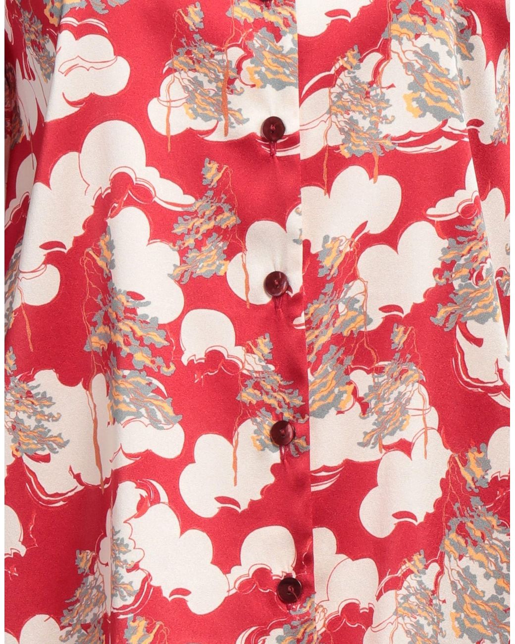 Siyu Red Shirt Silk, Elastane