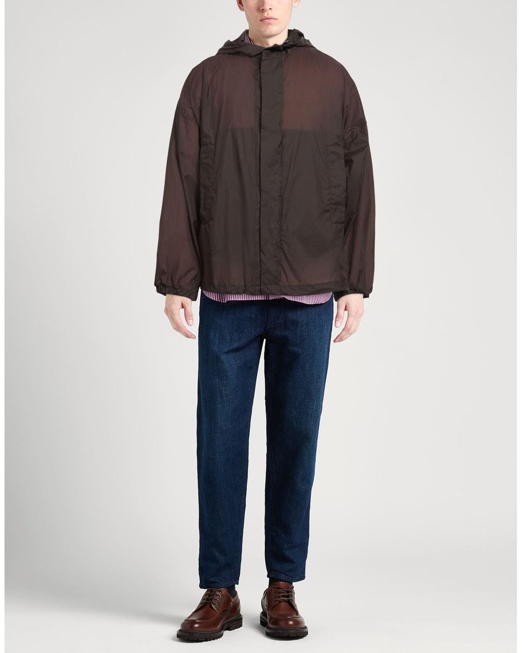 Hevò Brown Jacket Polyamide for men