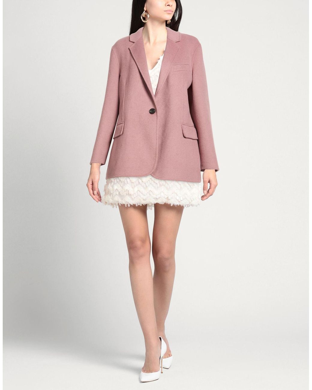 BRERAS Milano Pink Blazer Wool, Polyester