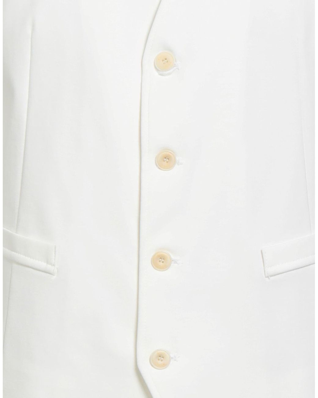 Barbati White Tailored Vest Cotton, Polyamide, Elastane for men