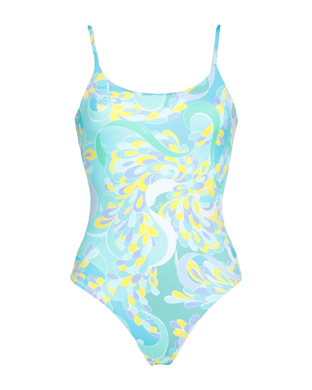 Emilio Pucci One-piece Swimsuit in Blue | Lyst
