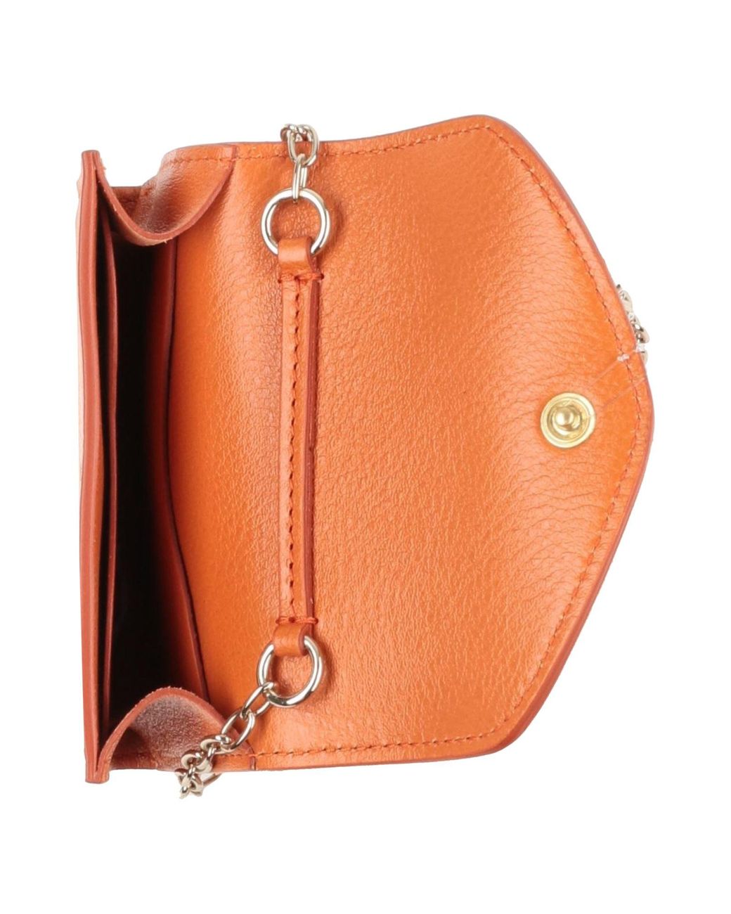 Il Bisonte Orange Tan Crossbody Wallet Leather