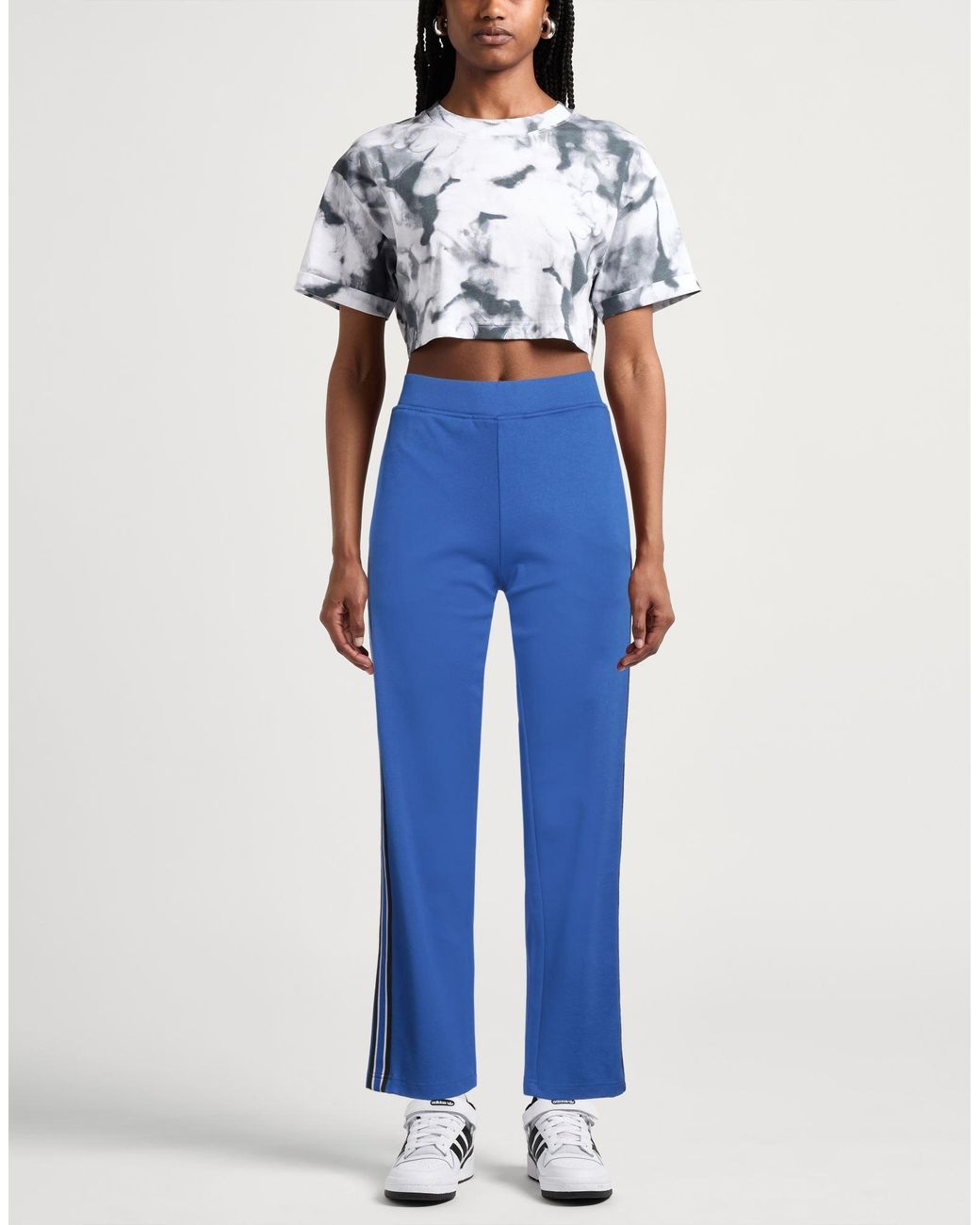 4giveness Blue Bright Pants Viscose, Polyamide, Elastane
