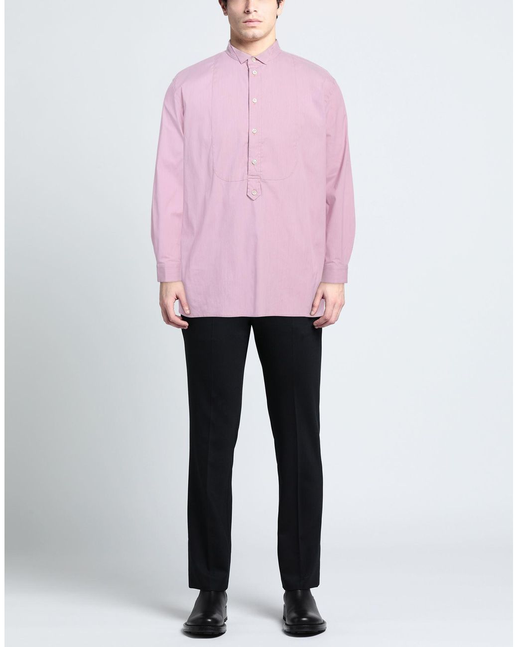 Dnl Pink Shirt Viscose, Polyester for men