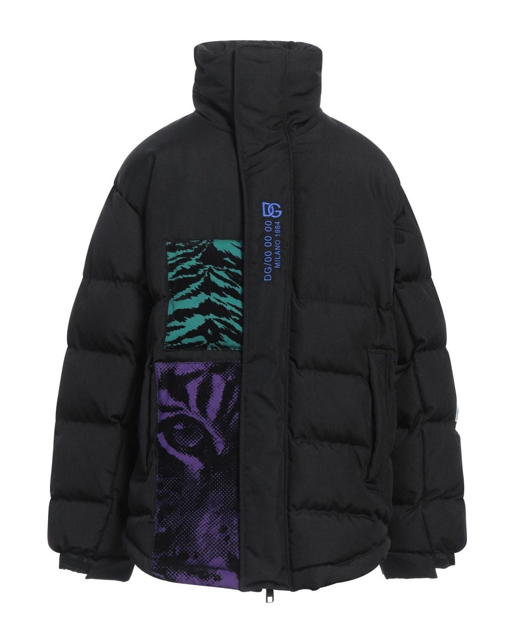 Dolce & Gabbana Blue Puffer Polyamide, Cotton for men