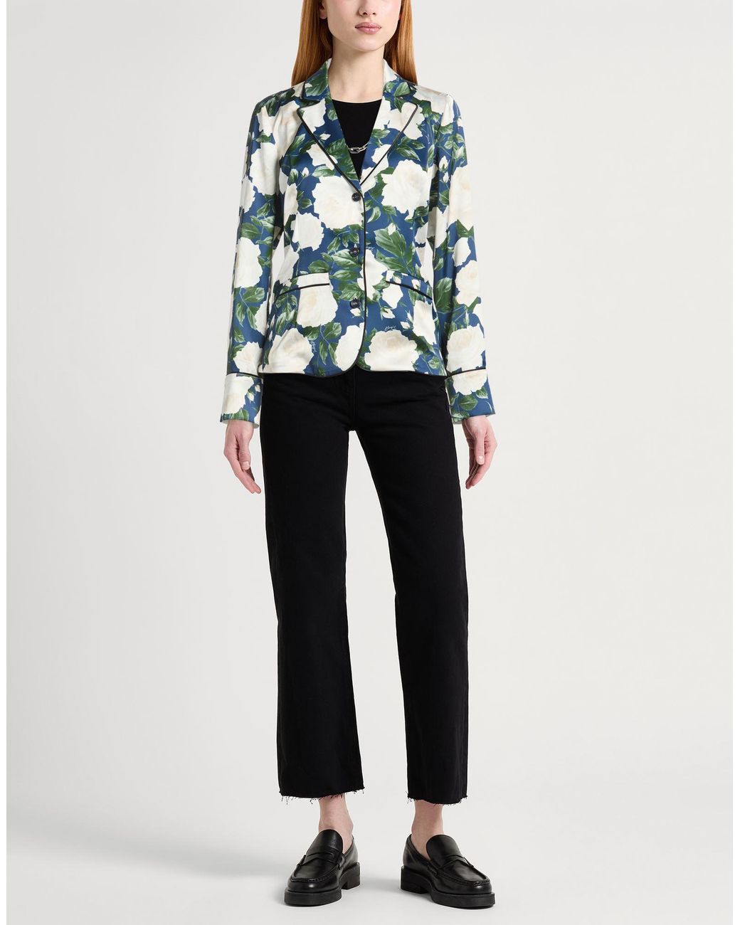 Blugirl Blumarine Green Blazer Polyester, Elastane