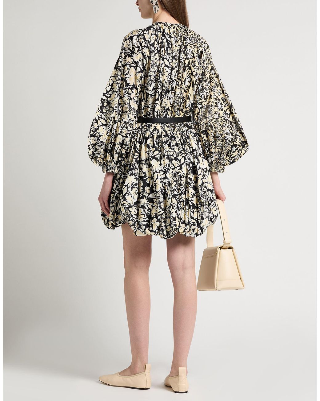 Jil Sander Gray Mini Dress Polyamide