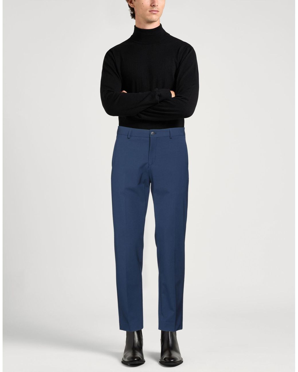 SELECTED Blue Pants Recycled Polyester, Viscose, Elastane for men