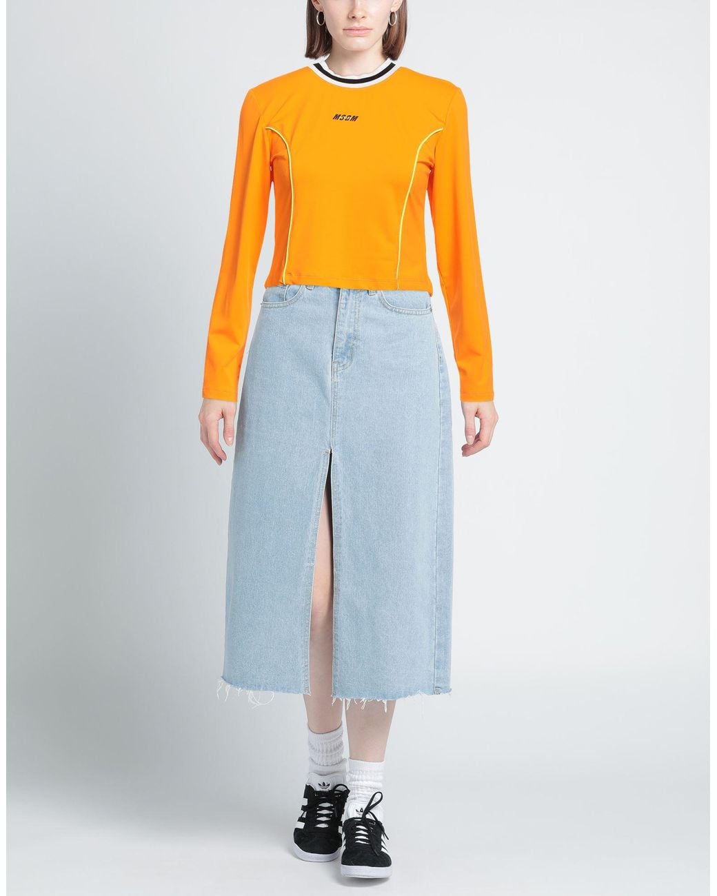 MSGM Orange T-shirts