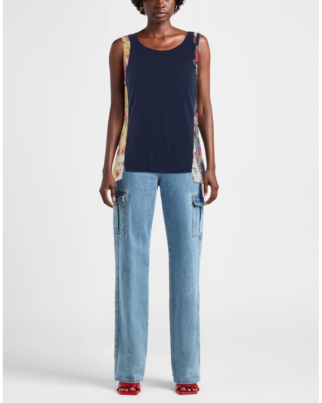 High Blue Top Cotton, Elastane