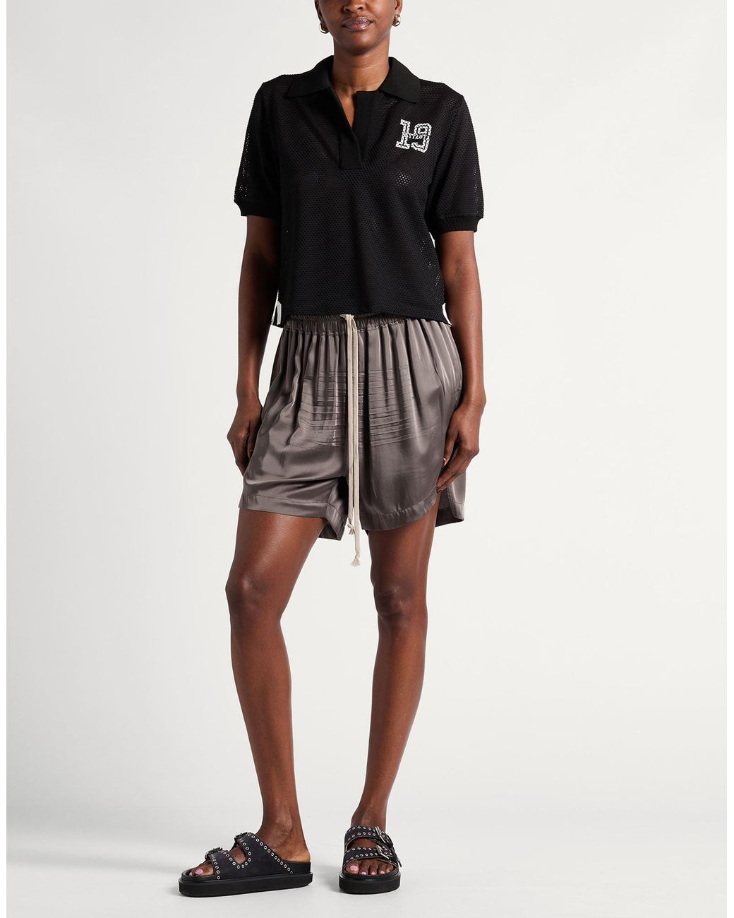 19.70 Nineteen Seventy Black Polo Shirt Polyamide, Viscose, Elastane