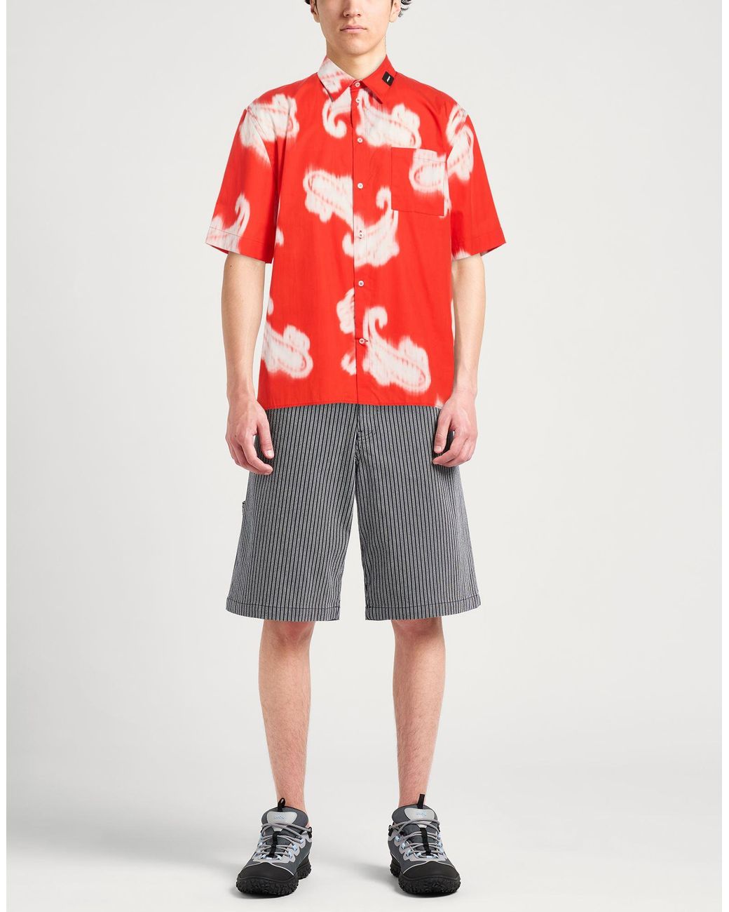 MSGM Red Shirt Cotton for men