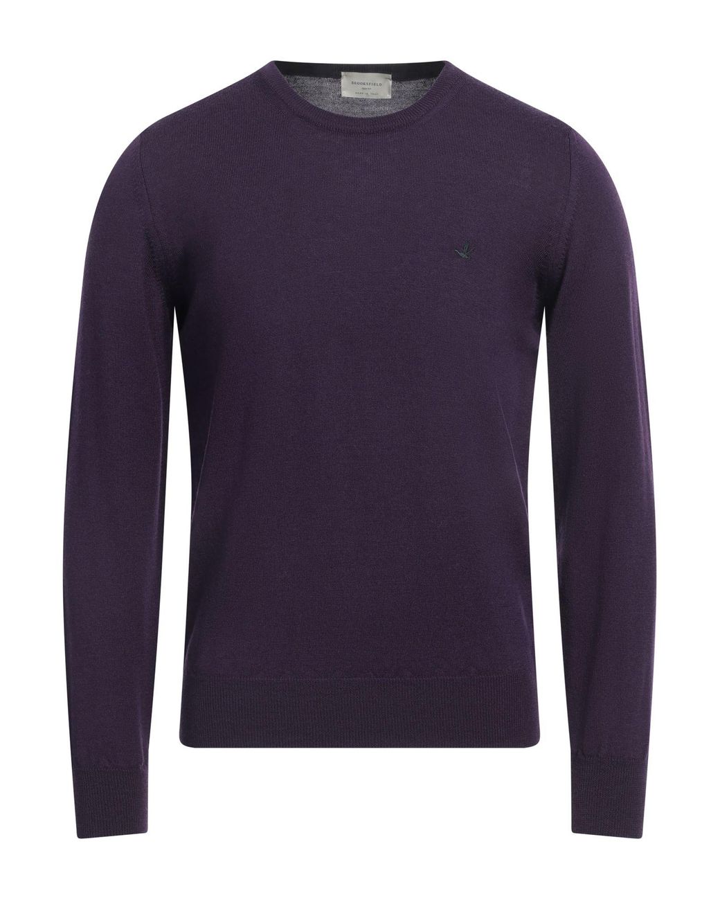 Brooksfield Blue Sweater Virgin Wool for men