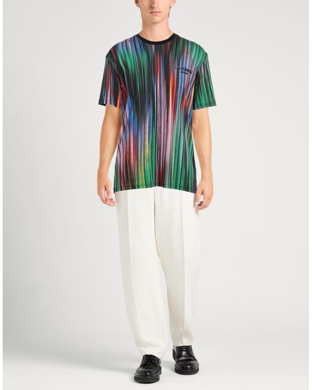 Just Cavalli Blue T-Shirt Cotton for men