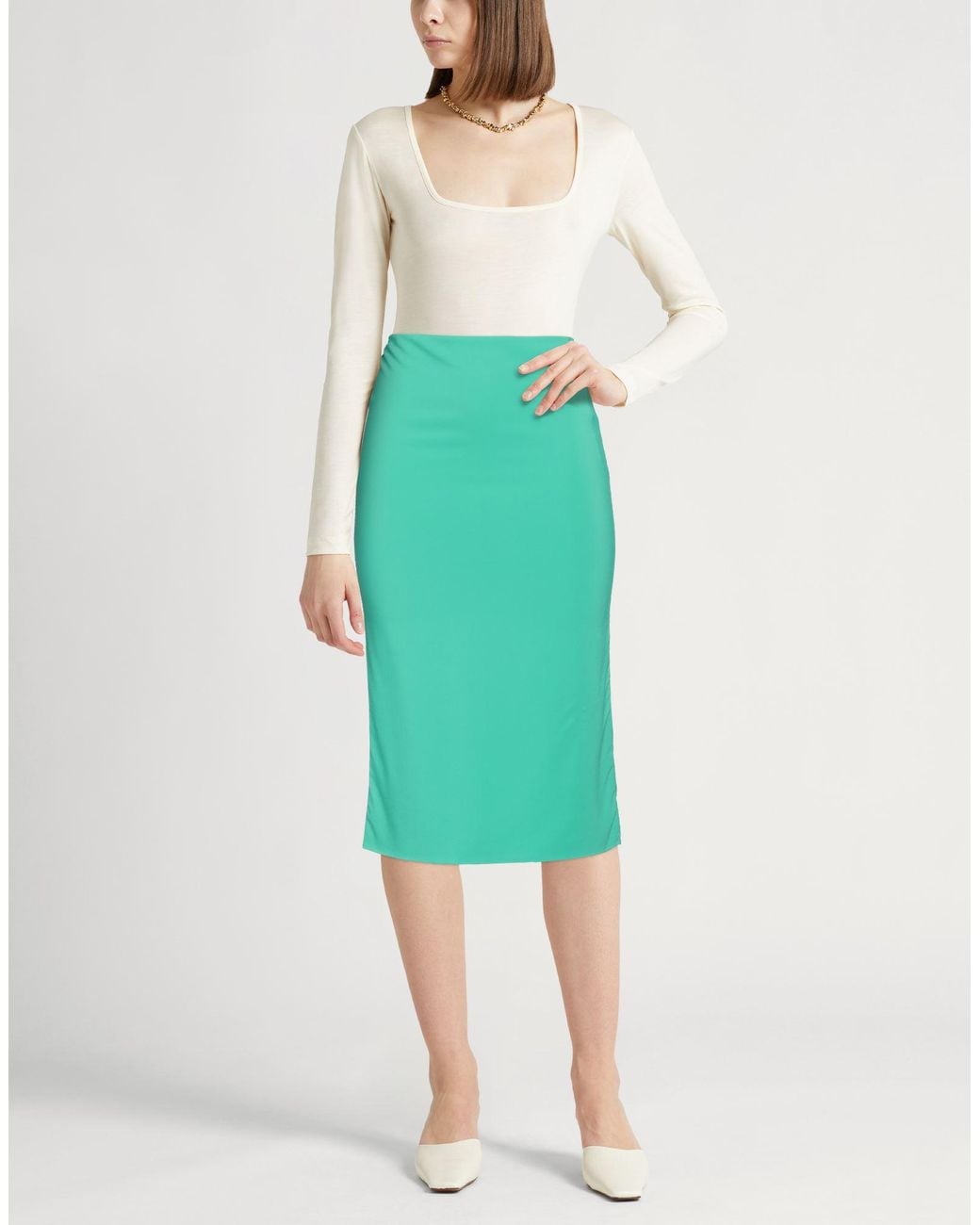 Jucca Green Midi Skirt