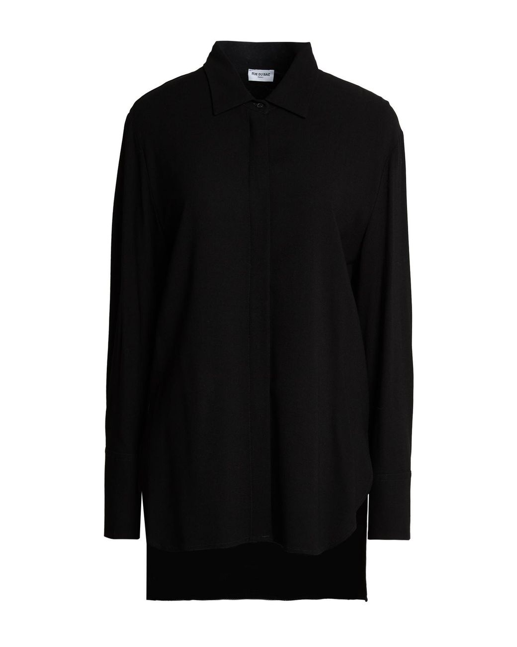 RUE DU BAC Black Shirt Viscose, Wool