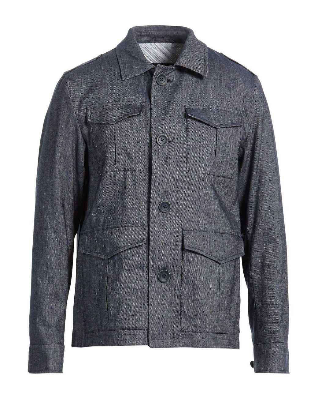 Herno Gray Denim Outerwear for men