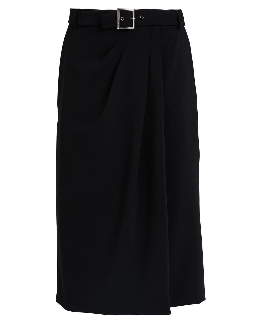 Alberta Ferretti Black Midi Skirt Polyester, Polyurethane