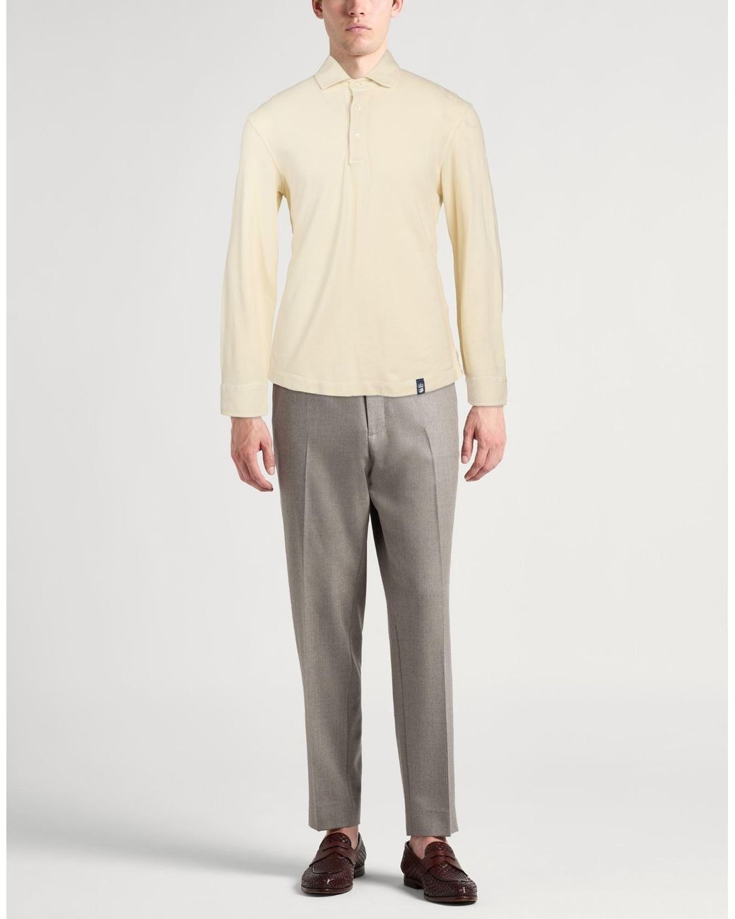 Polo Drumohr de hombre de color Natural
