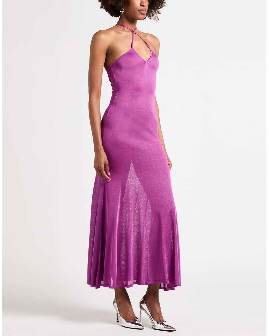 Tom Ford Purple Maxi Dress Viscose