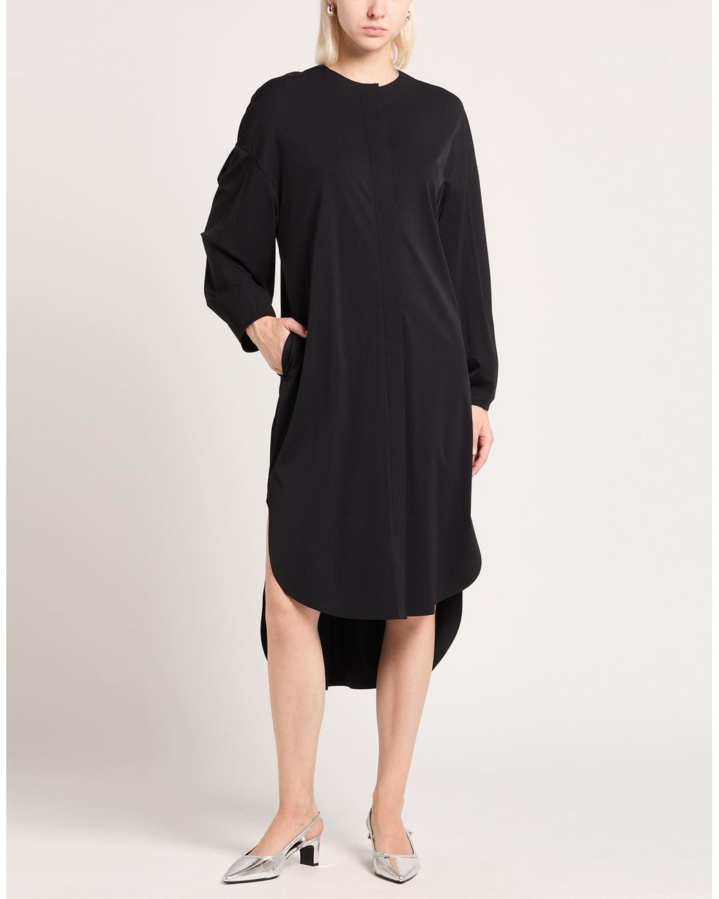Max Mara Black Midi Dress Polyamide, Elastane