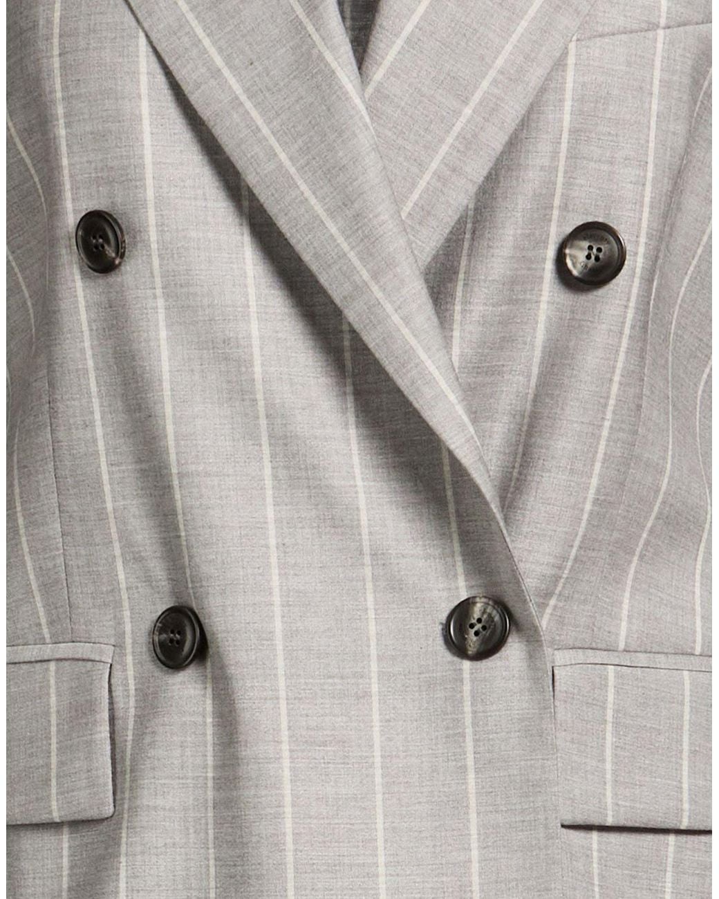 Eleventy Gray Blazer Wool, Viscose, Elastane
