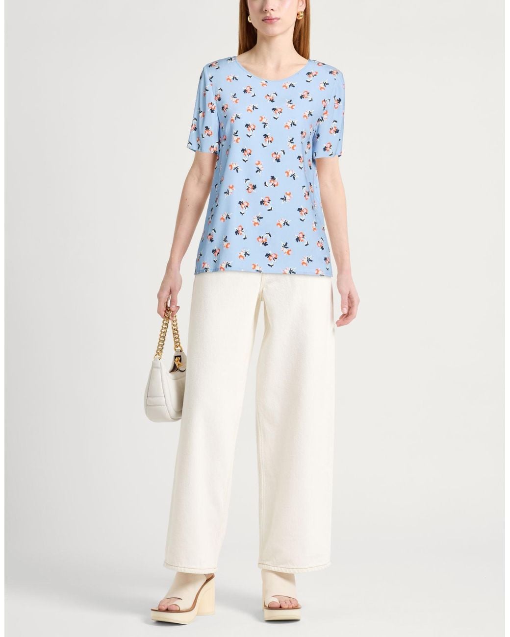 P.A.R.O.S.H. Blue P.A.R.O..H. Light Top Silk, Elastane