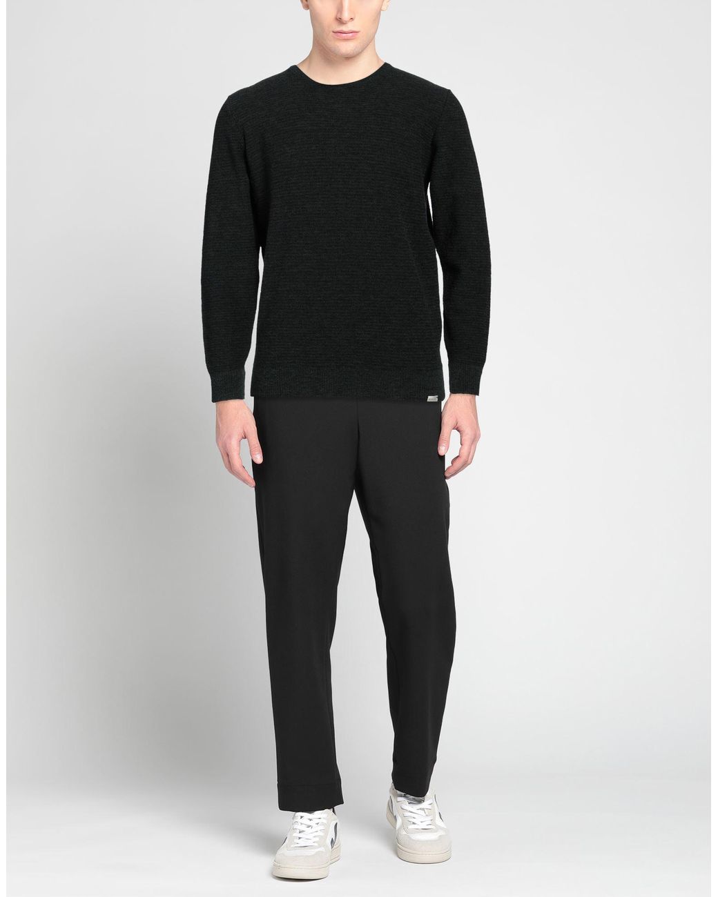 Brooksfield Black Sweater Wool, Polyamide for men