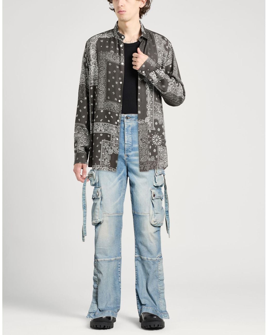 Amiri Blue Jeans Cotton, Elastomultiester, Elastane for men