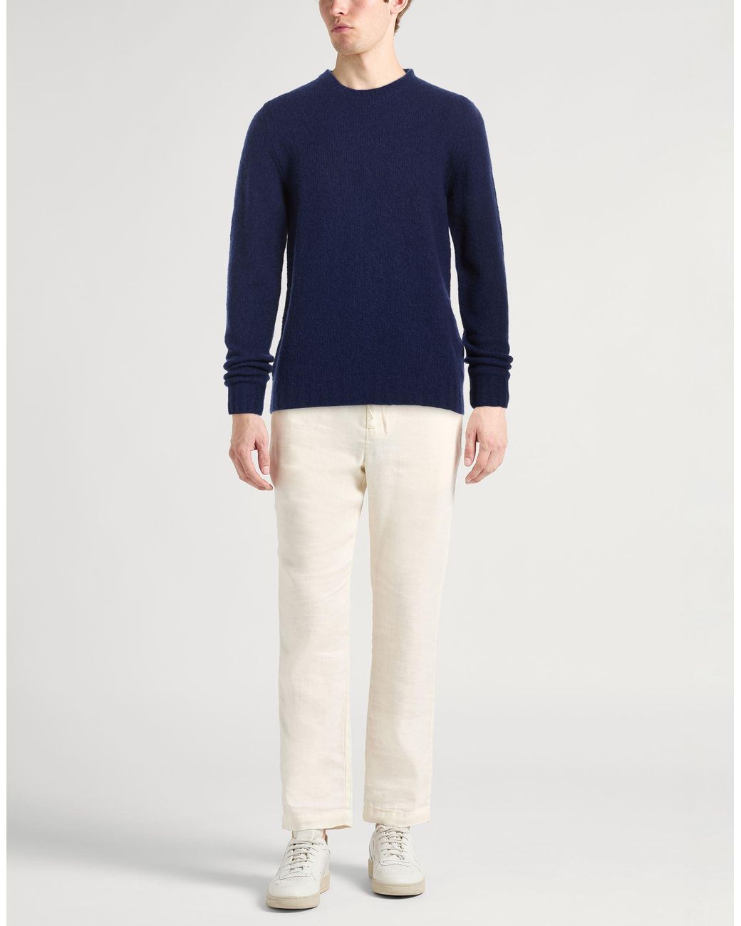 Fedeli Blue Sweater Virgin Wool, Cashmere, Polyamide for men