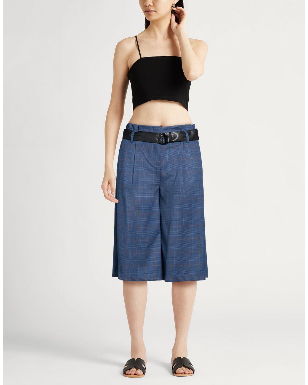 Liu Jo Blue Pants Polyester, Viscose, Elastane