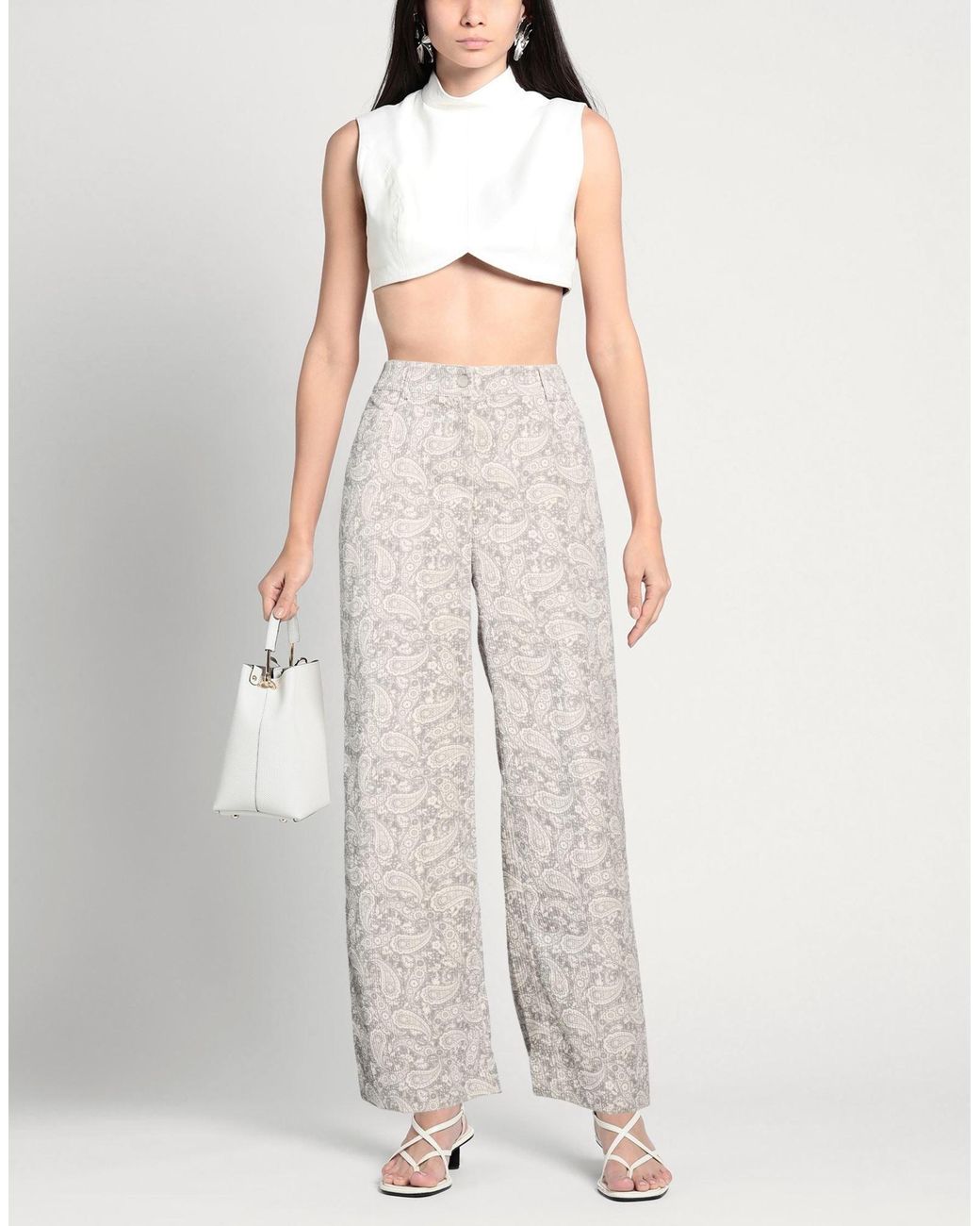 Purotatto White Pants Polyester, Polyamide, Elastane