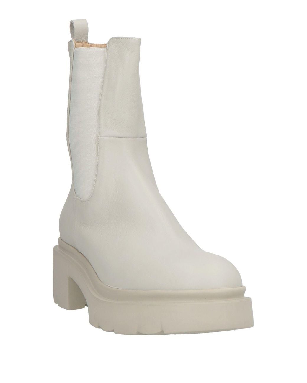 Pomme D'or White Light Ankle Boots Calfskin