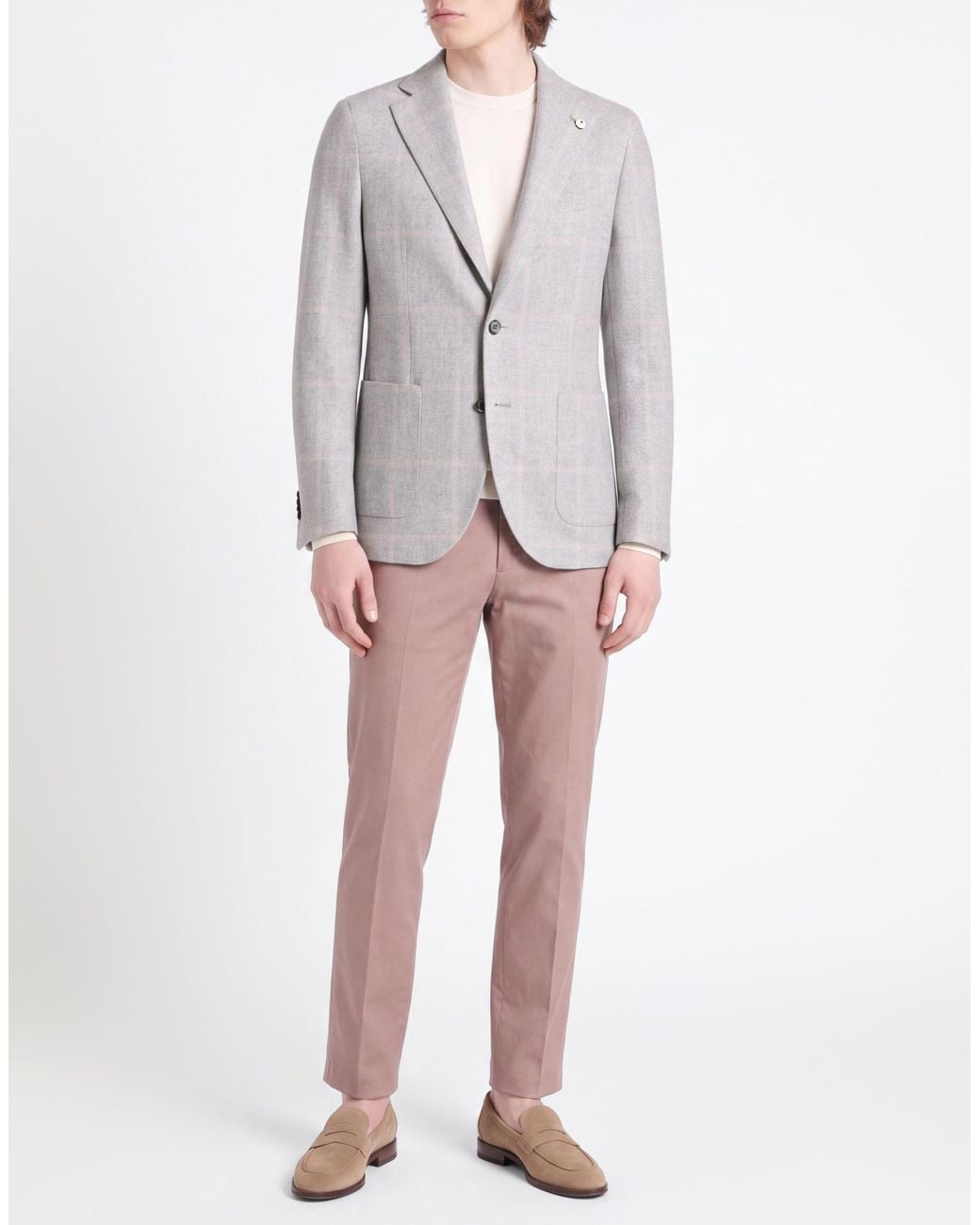 Circolo 1901 Gray Light Blazer Virgin Wool, Nylon for men