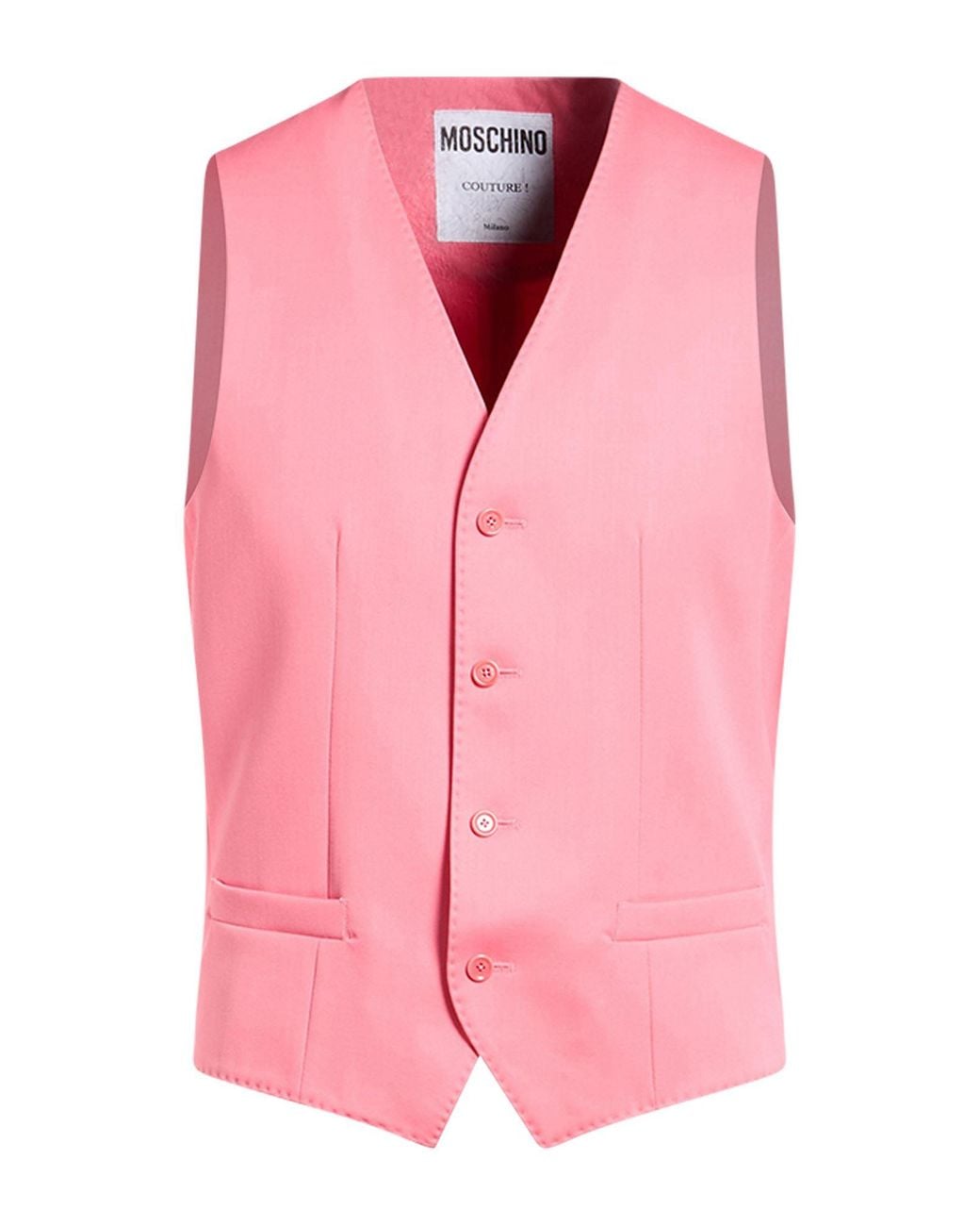Moschino Pink Waistcoat for men