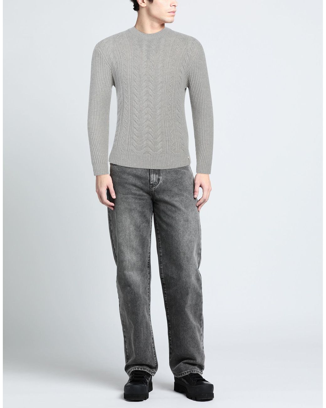 Brooksfield Gray Sweater for men