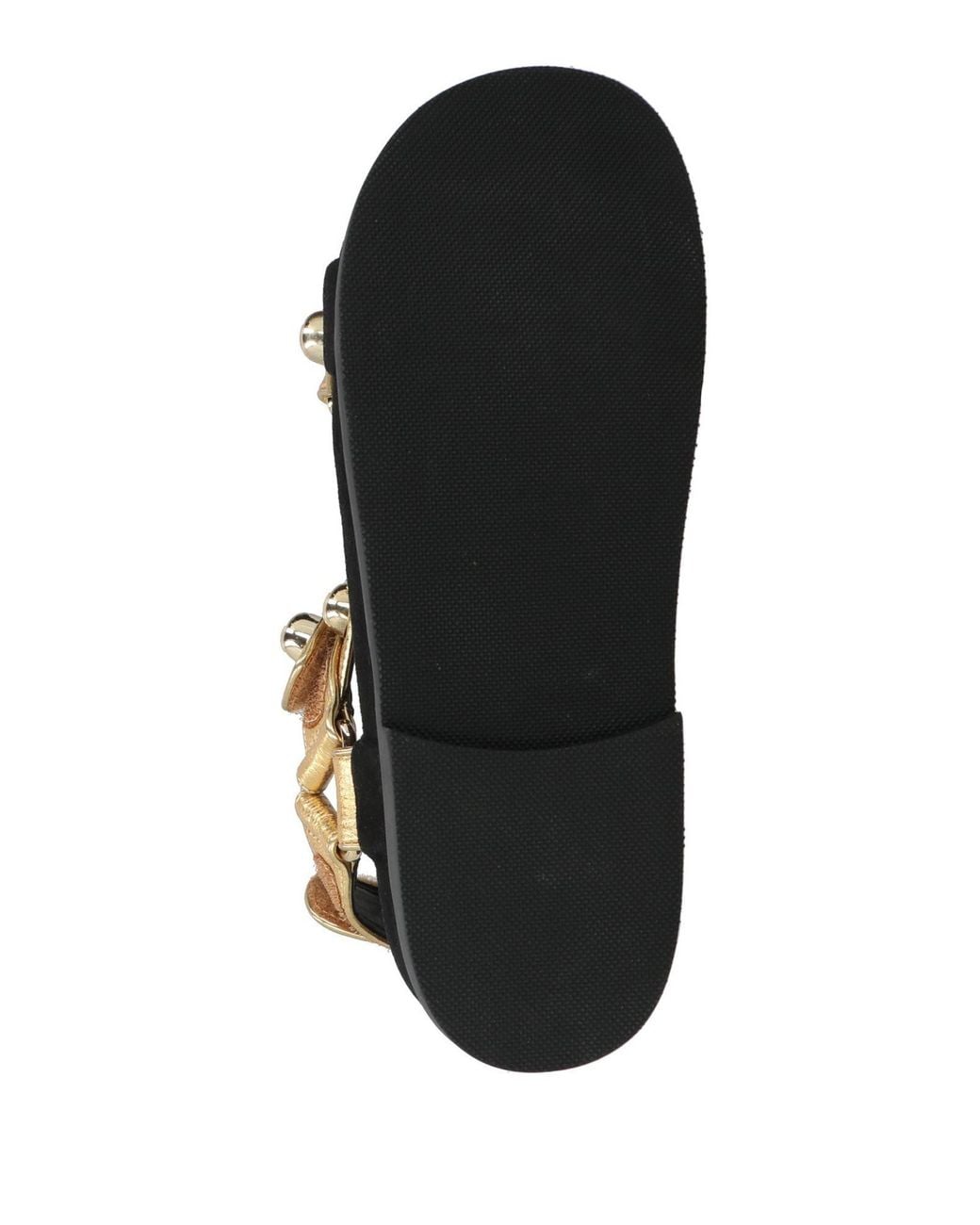 Sandro Metallic Sandals Leather
