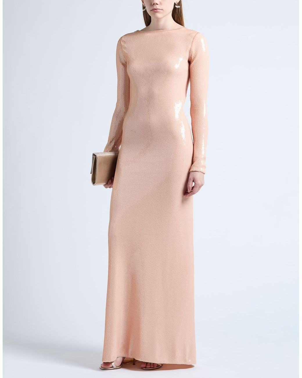 N°21 Pink Maxi Dress Polyester, Elastane